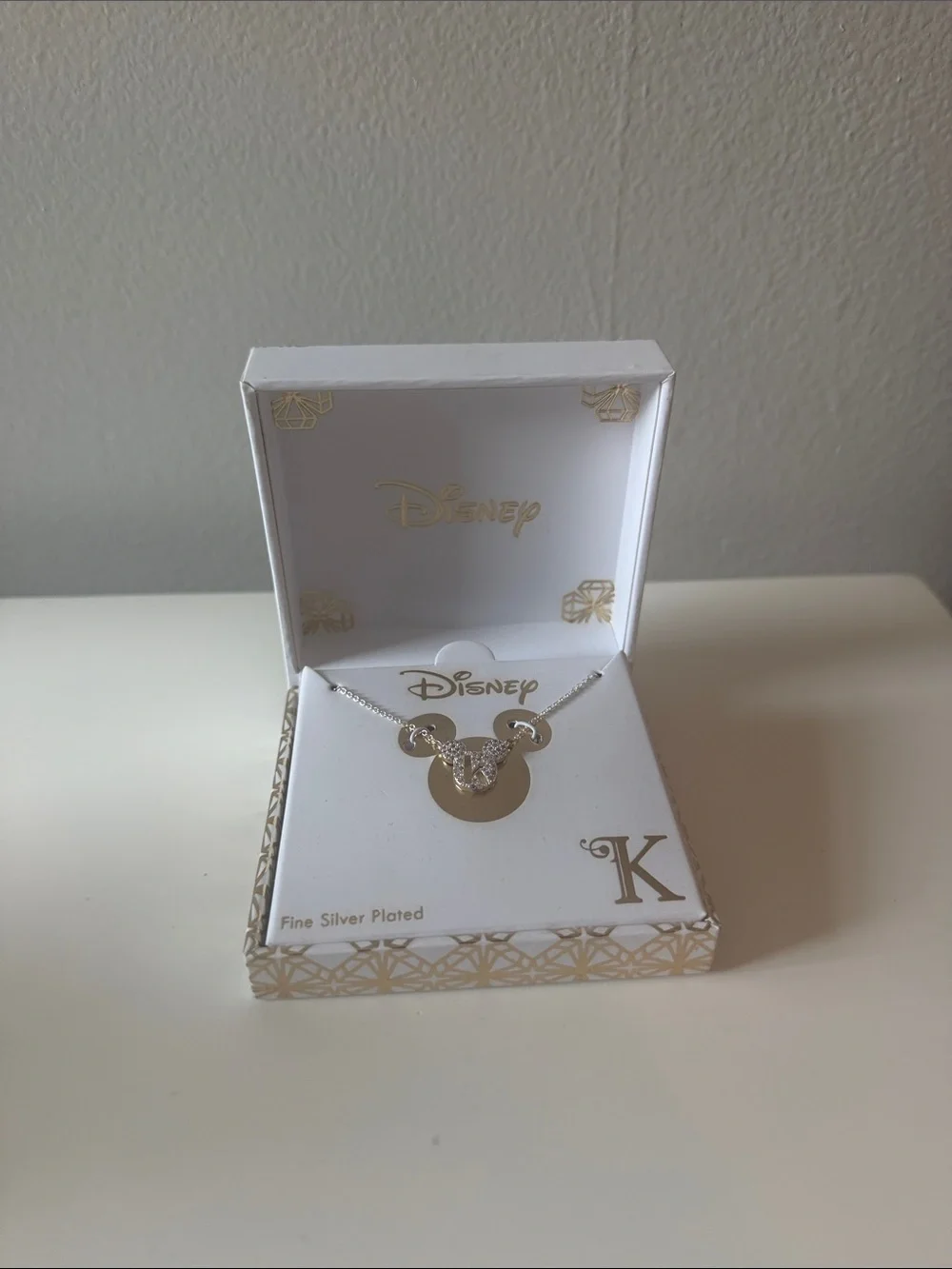 Disney Fine Silver Plated Mickey Mouse Pendant Necklace - Brand New